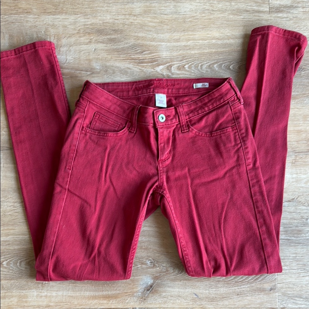 Vintage Red Super Skinny Jeans